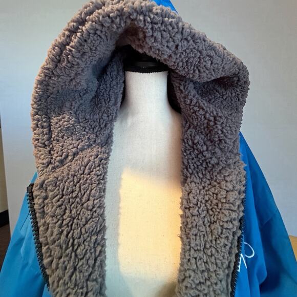 Malo’o Swim Parka Dry Coat Unisex XL Blue Full-Zip Hooded Fleece Lined Long - Picture 9 of 11